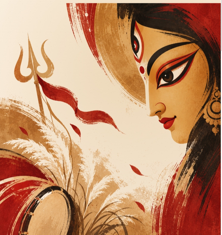 Abstract Goddess Durga Artwork